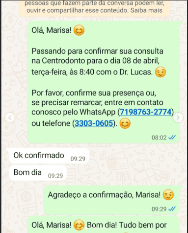 Exemplo de conversa no WhatsApp 3