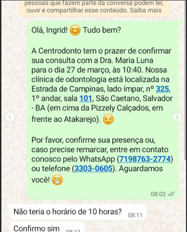 Exemplo de conversa no WhatsApp 7